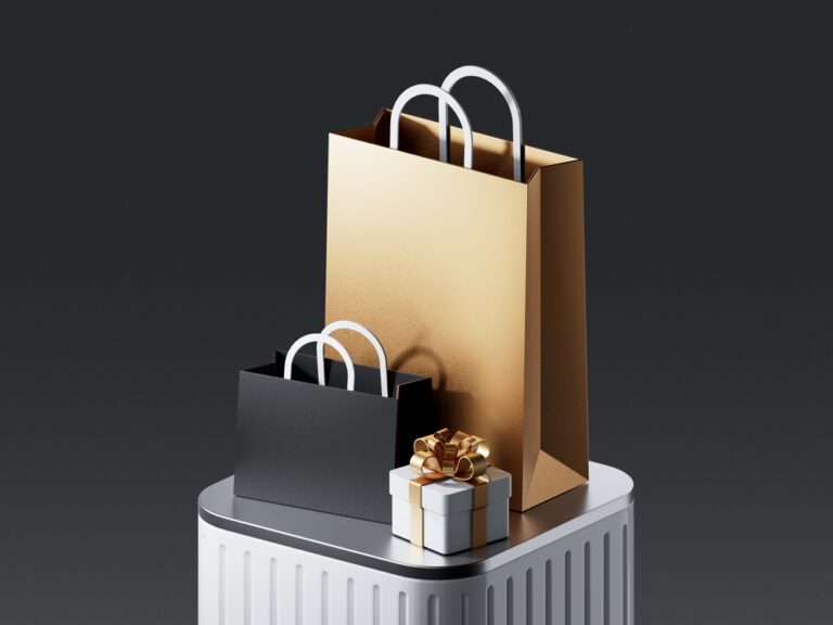 3d,Shopping,Bag.,Render,Collection,Realistic,Gift,Bag